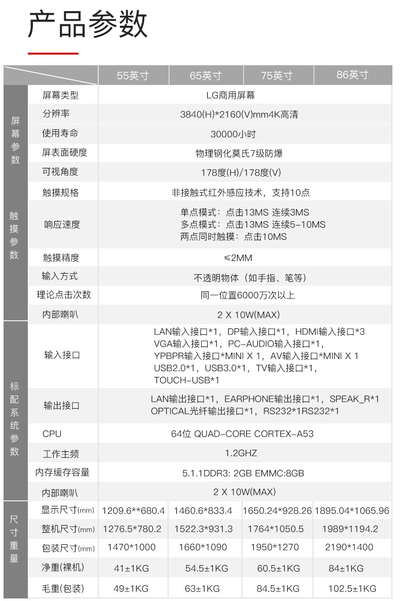 55寸會議一體機